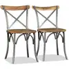 Image de vidaXL Chaises de salle à manger 2 pcs. Bois massif mangue