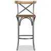 Image de vidaXL Tabouret de bar en bois massif de manguier
