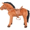 Image de vidaXL Peluche Cheval debout Peluche brune
