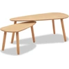 Image de vidaXL Ensemble de 2 tables basses en pin massif brun