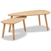 Image de Ensemble De Tables Basses 2 Pcs Bois De Pin Massif Marron Vidaxl