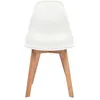 Image de vidaXL Chaises de salle à manger 6 pcs. Blanc Plastique