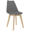 Image de vidaXL Chaises de salle à manger 4 pcs. Gris Plastique