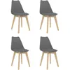 Image de Vidaxl - Chaises À Manger Lot De 4 Gris Plastique