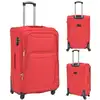 Image de vidaXL Ensemble de 3 valises souples trolley rouge
