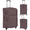 Image de vidaXL Ensemble de 3 valises souples trolley marron café