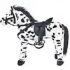 Image de vidaXL Peluche Cheval debout Noir et blanc XXL