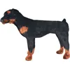 Image de vidaXL Peluche Chien Rottweiler Debout Peluche noire et brune XXL