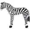 Image de vidaXL Peluche Zèbre debout Peluche noire et blanche XXL