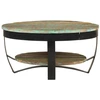 Image de vidaXL Table basse avec étagère Vieux bois massif 65x32 cm