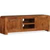 Image de Meuble TV en bois massif avec finition couleur miel 120x30x40 cm
