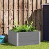 Image de vidaXL Parterre de jardin surélevé WPC 100 x 100 x 54 cm Gris