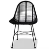 Image de vidaXL Chaise de salle à manger 2 pcs. Rotin naturel noir