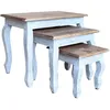 Image de Vidaxl - Ensemble De Tables Gigognes 3 Pcs Bois D'Acajou Massif