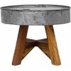 Image de vidaXL Table basse mixte en vieux bois 60x45 cm argenté