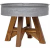 Image de Table Basse Bois De Récupération Mélangé 60x45 Cm Argenté Vidaxl