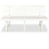 Image de vidaXL Banc de jardin 145,5 cm plastique blanc