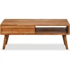 Image de vidaXL Table basse avec tiroir en bois massif sculpté 100x50x40 cm