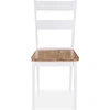 Image de vidaXL Chaises de salle à manger 2 pcs. Blanc Bois massif Hévéa
