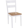 Image de vidaXL Chaises de salle à manger 4 pcs. Blanc Bois massif Hévéa