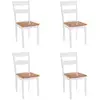 Image de Vidaxl - Chaises À Manger Lot De 4 Blanc Bois D'Hévéa Massif