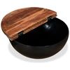 Image de vidaXL Table basse en vieux bois massif noir en forme de bol