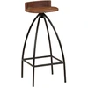 Image de vidaXL Tabouret de bar 2 pcs. Vieux bois massif