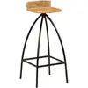 Image de vidaXL Tabouret de bar 2 pcs. Bois massif de manguier