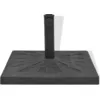 Image de vidaXL Pied de parasol Résine Carré Noir 19 kg