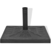 Image de vidaXL Pied de parasol carré noir 12 kg