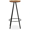 Image de vidaXL Tabouret de bar 4 pcs. Vieux bois massif