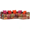 Image de vidaXL Pouf modulaire 4 places patchwork tissu