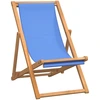 Image de vidaXL Chaise longue teck 56x105x96 cm bleu