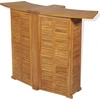 Image de vidaXL Table de bar pliante 155x53x105 cm Teck massif