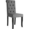 Image de vidaXL Chaise de salle à manger 2 pcs. Tissu gris foncé