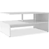 Image de vidaXL Table basse en bois composite 90x59x42 cm blanc