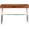 Image de vidaXL Bureau en bois massif avec finition couleur miel 110x50x76 cm
