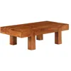 Image de Vidaxl   Table Basse Fixe En Bois D'Acacia Massif Finition Miel 100x50x30cm   Style Vintage   Assemblage Facile   Durable Et Stable