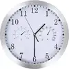 Image de vidaXL Horloge murale avec mouvement à quartz, hygromètre et thermomètre 30 cm Blanc