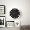 Image de Horloge Murale À Quartz Hygromètre Et Thermomètre 30 Cm Noir