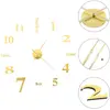 Image de vidaXL Horloge murale 3D Design moderne 100 cm XXL Golden