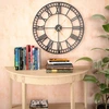 Image de vidaXL Horloge murale vintage avec mouvement à quartz métal 60 cm XXL