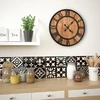 Image de vidaXL Horloge murale Vintage avec mouvement à quartz bois et métal 60 cm XXL