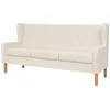 Image de vidaXL Ensemble de canapés 2 pièces tissu blanc crème