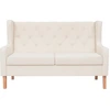 Image de vidaXL Ensemble de canapés 3 pièces tissu blanc crème