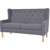 Image de vidaXL Ensemble de canapés 2 pièces tissu gris