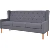 Image de vidaXL Ensemble de canapés 2 pièces tissu gris
