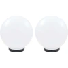 Image de vidaXL Lampes de jardin LED 2 pcs. Sphérique 25 cm PMMA