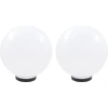 Image de vidaXL Lampes de jardin LED 2 pcs. Sphérique 30 cm PMMA