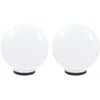 Image de vidaXL Lampes de jardin LED 2 pcs. Sphérique 40 cm PMMA